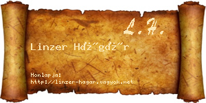 Linzer Hágár névjegykártya